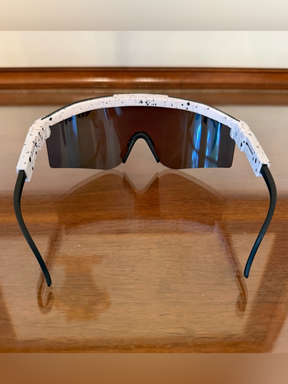 Pit Viper Absolute Freedom Merika Polarized White & Blue Wrap Sunglasses - Picture 3 of 6